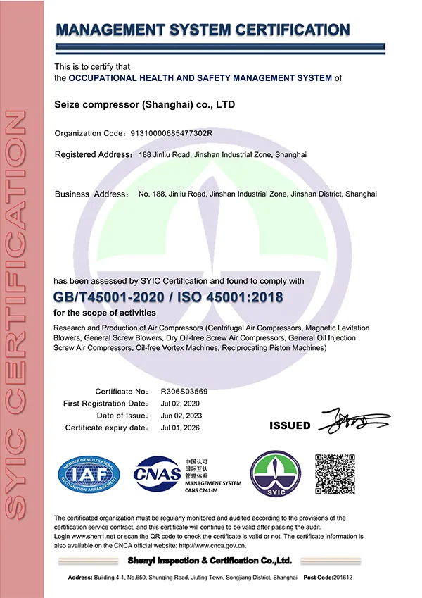 Premium High Efficiency Pm Vsd Two Stage Screw Air Compressor